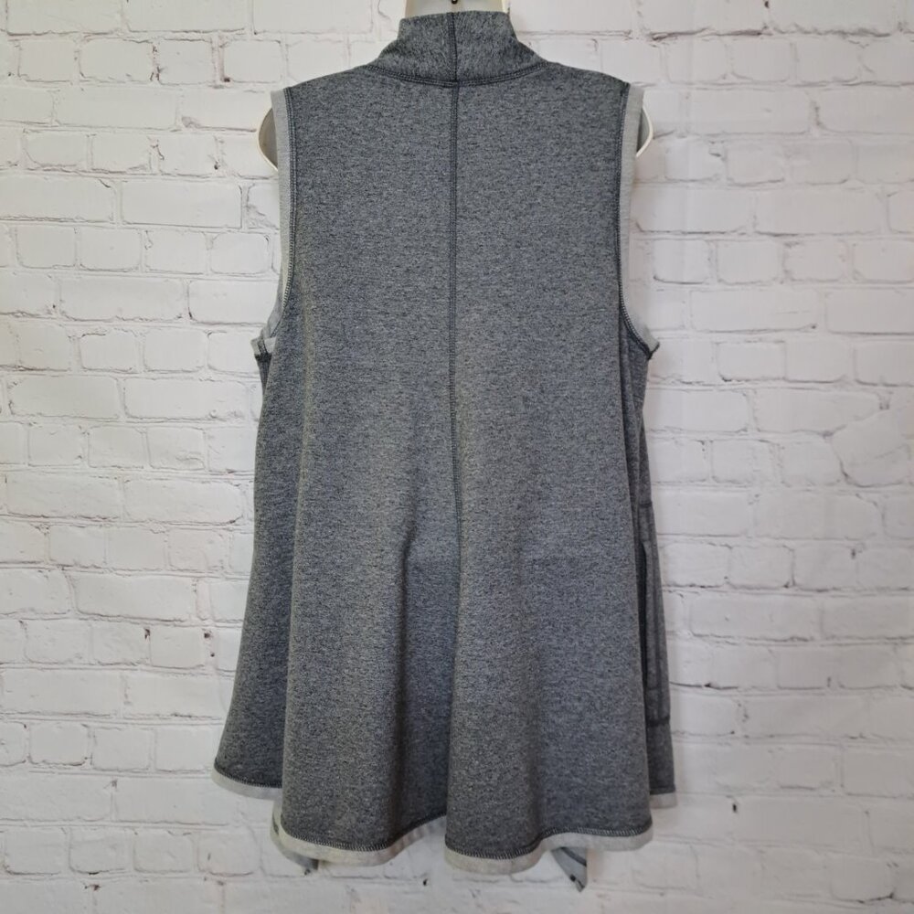 Ruby Rd. Asymmetrical Open Front Sleeveless Cardigan Size Small - Picture 3 of 10